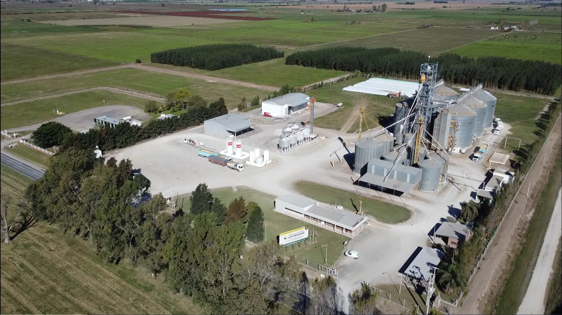 Planta de acopio de la Cooperativa Lehmann en San Agustín, Santa Fe